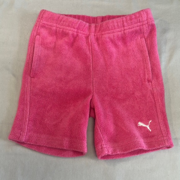 Puma Pink Athletic Terry Shorts - Picture 1 of 3